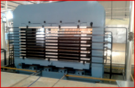 Plywood press machine